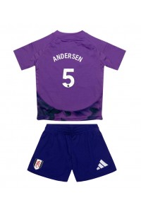 Fotbalové Dres Fulham Joachim Andersen #5 Dětské Třetí Oblečení 2024-25 Krátký Rukáv (+ trenýrky)